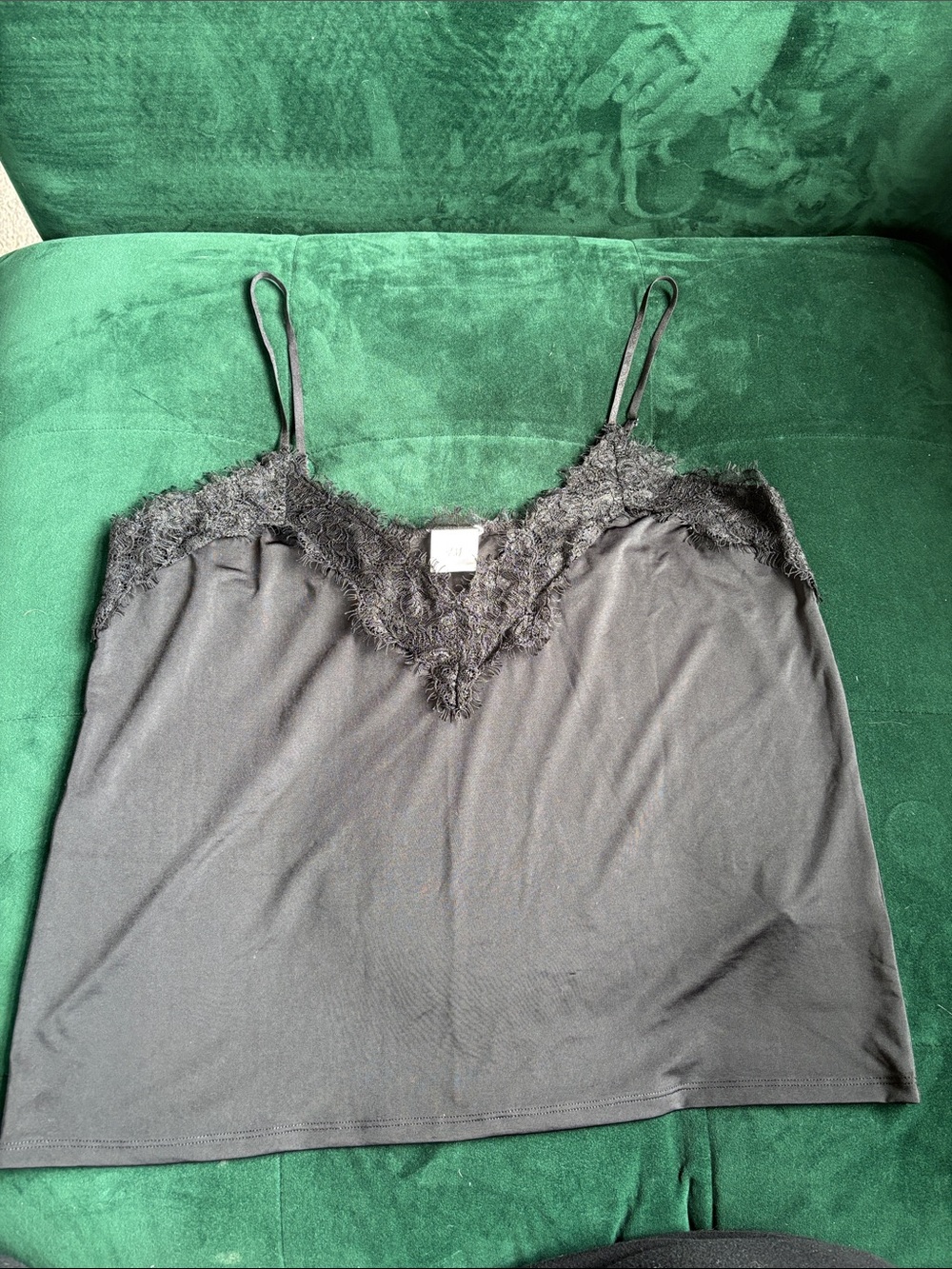 H&M Black Lace-Trim Camisole